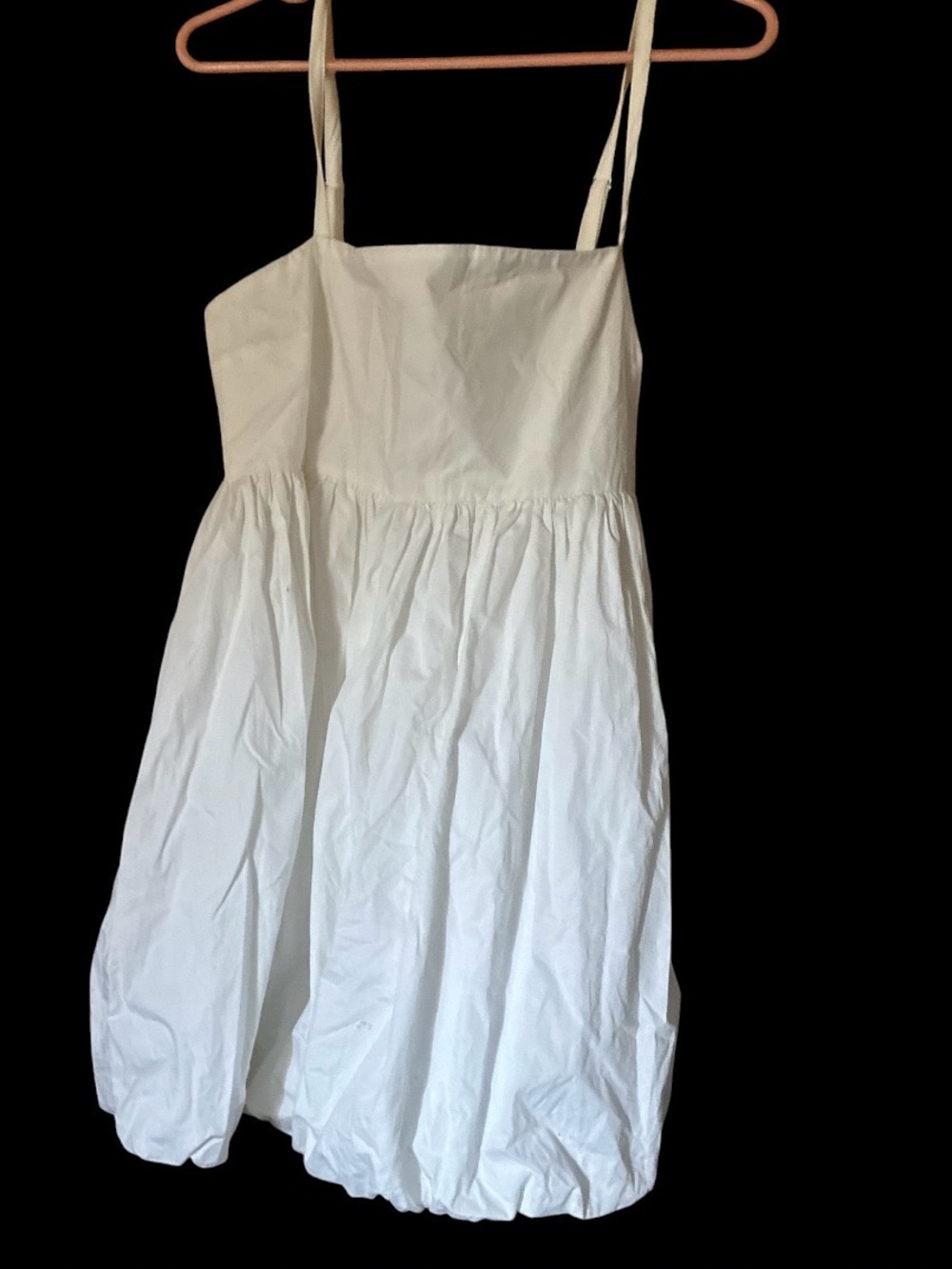 Forever 21 White Babydoll Cami Dress with Bubble Skirt - L